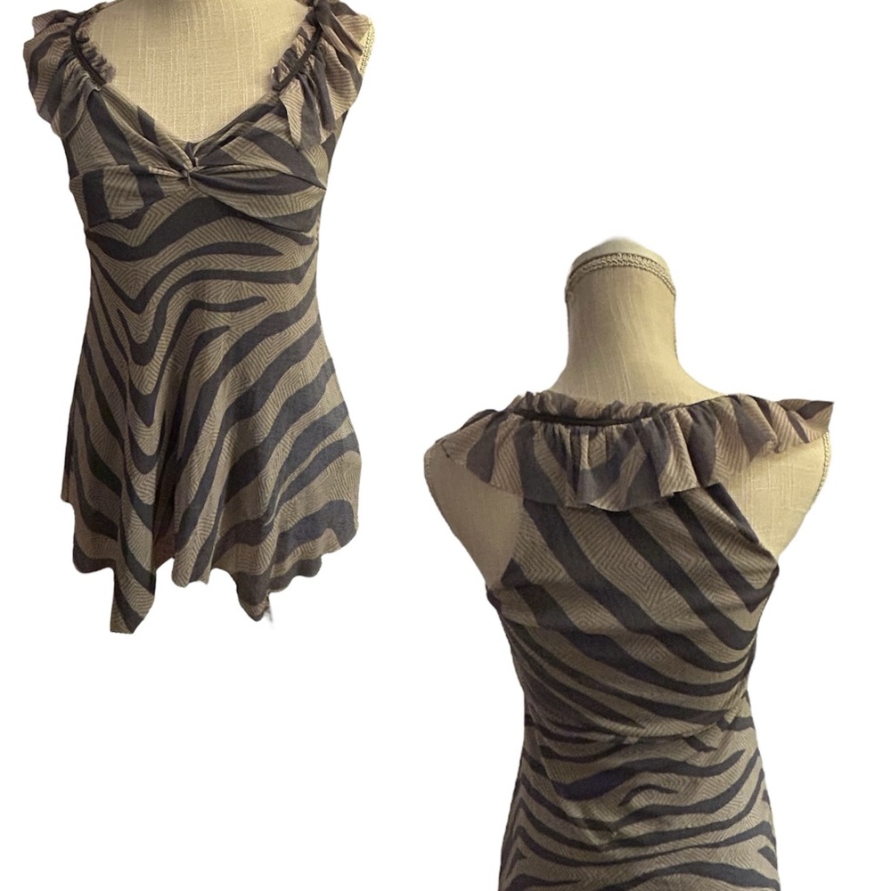 Stylish Zebra Print Women's Top